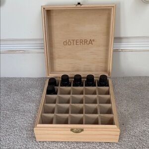 doTERRA Wooden Essential Oil Box with Black Bottles